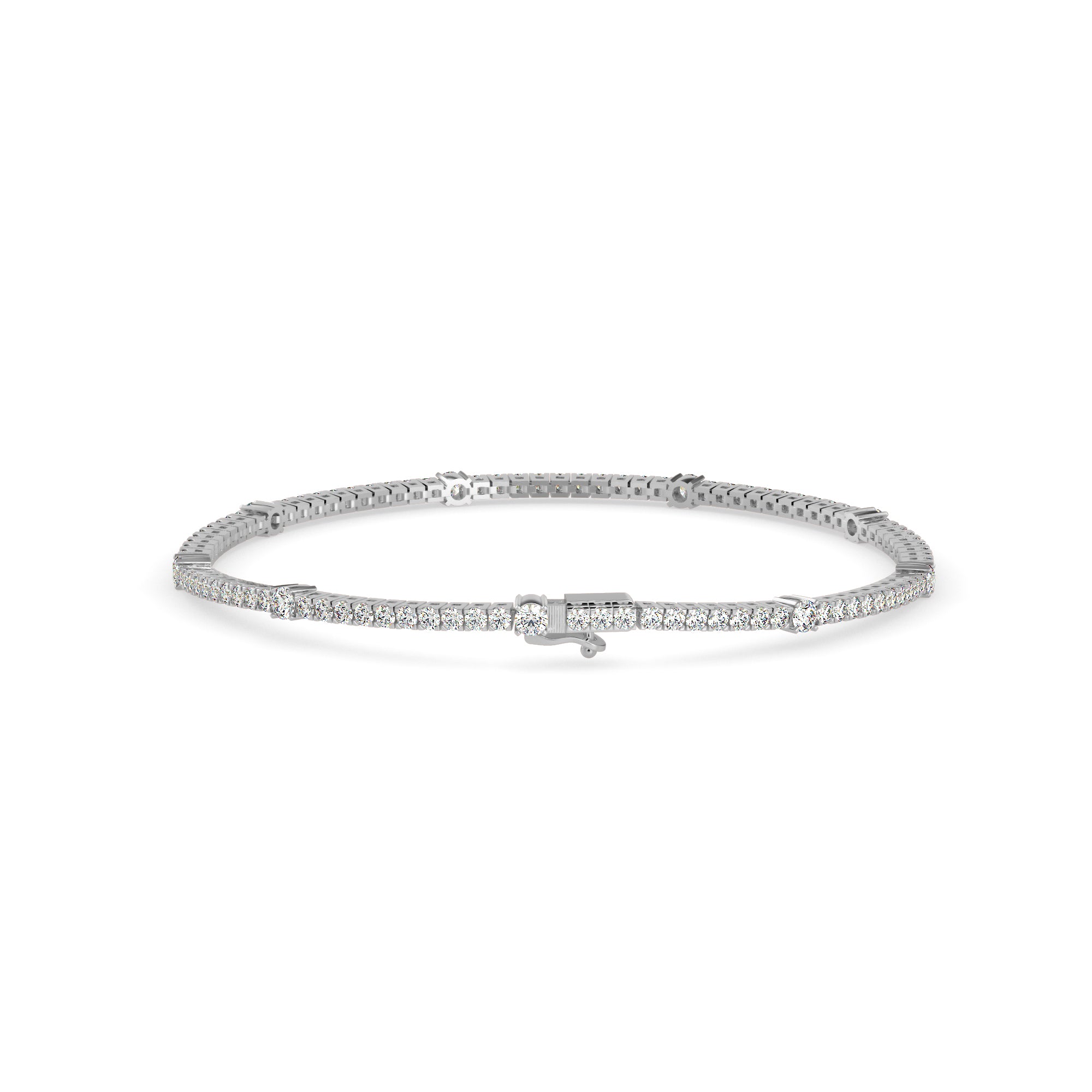 Pulsera de diamantes creados en laboratorio modelo Bar Tennis en oro de 18K (2.35 quilates)